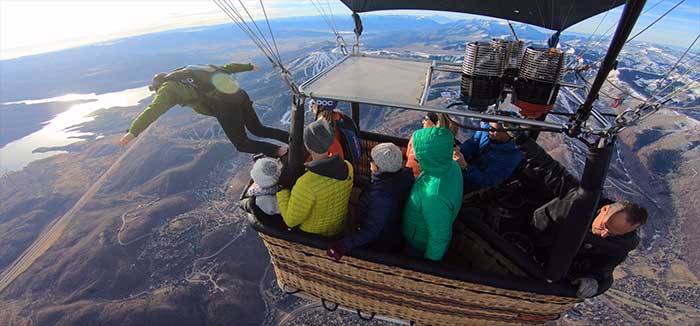 High altitude view of the Wasatch Range from our balloon
